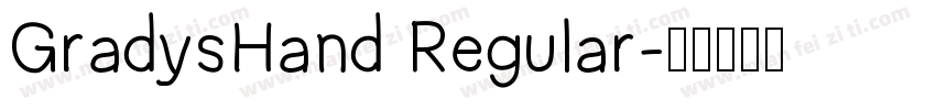 GradysHand Regular字体转换